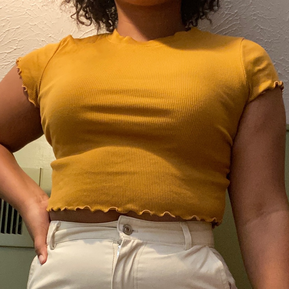 Mustard crop top